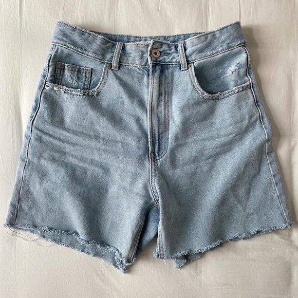 High Rise Denim Shorts - Picture 1 of 5